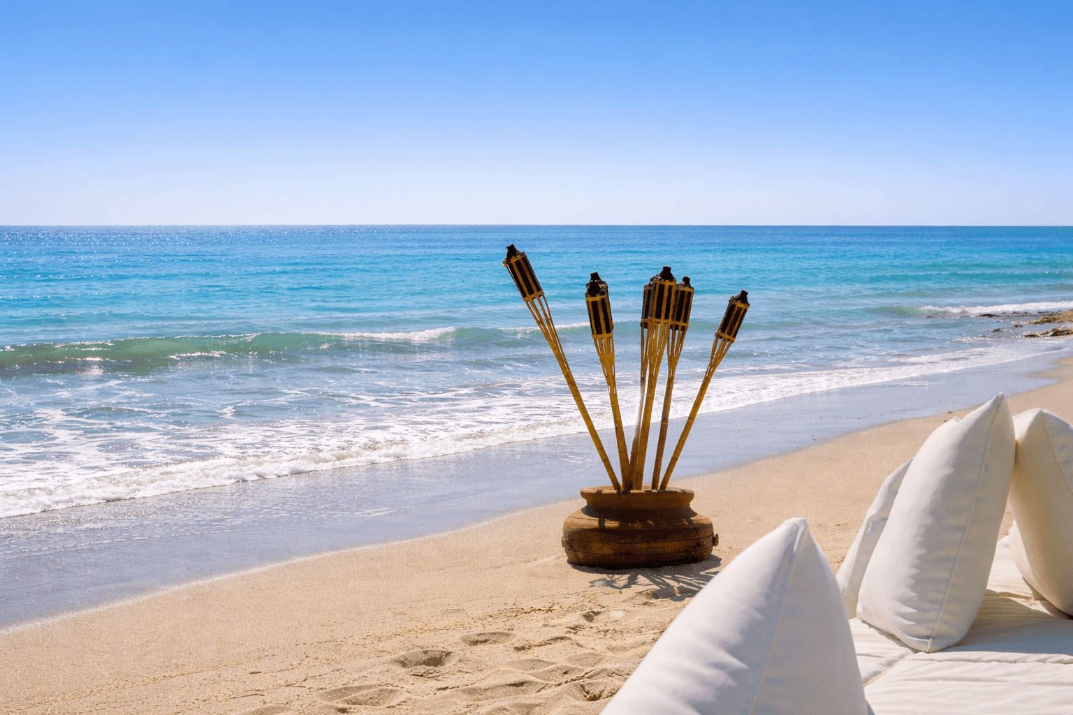 Strandnära uthyrningsbanner